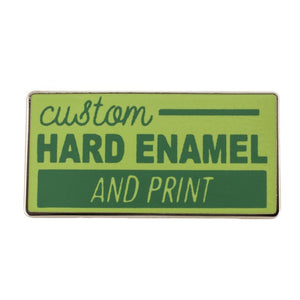 Custom Pins + Card Custom Pins Pins Hard Enamel Print .75 inch PVC
